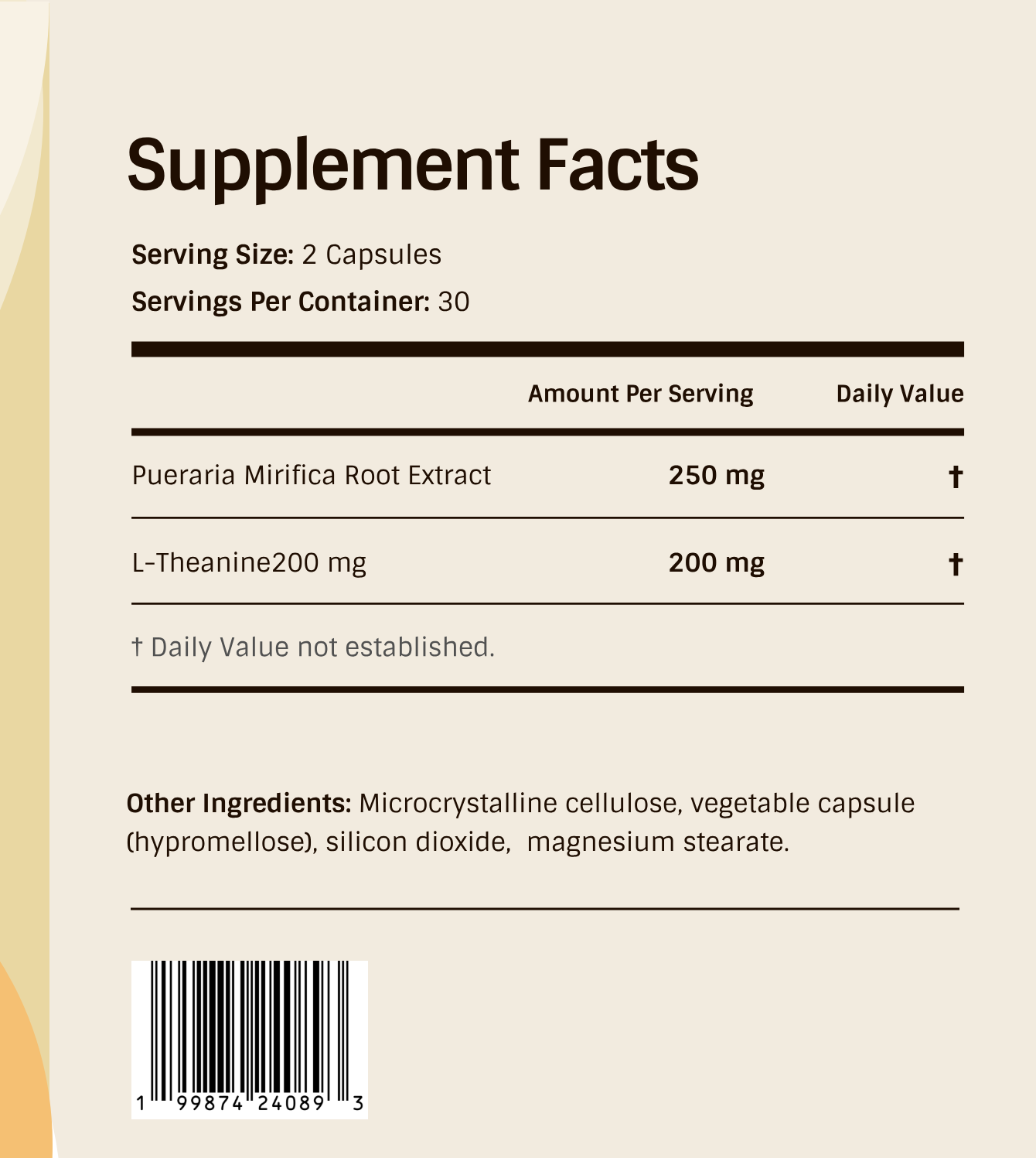Pause Daily Supplement Facts and directions